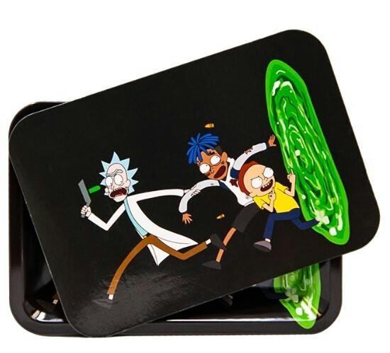 Rick and Morty Small Rolling Tray With Lid - Runs