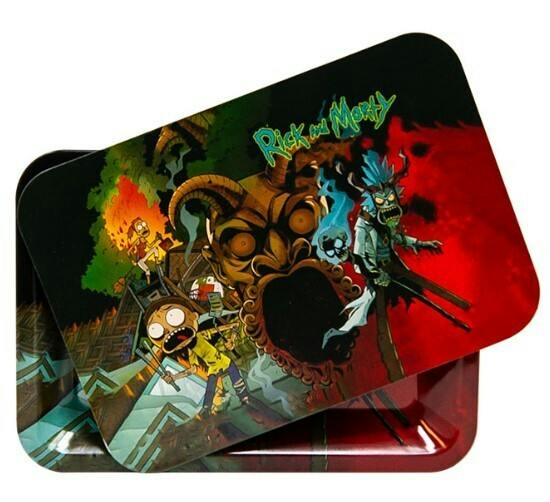 Rick and Morty Small Rolling Tray With Lid - Devil