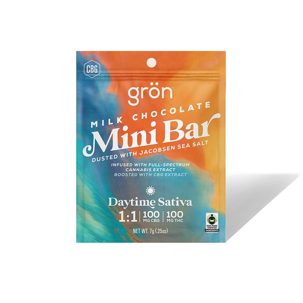 Gron Mini Bar 1:1 CBG/THC Milk Chocolate 100mg [1pk] Candy