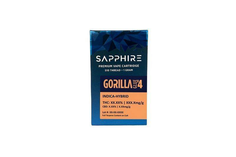 Sapphire | 510 Cart | Gorilla Glue #4 | 1g cannabis product