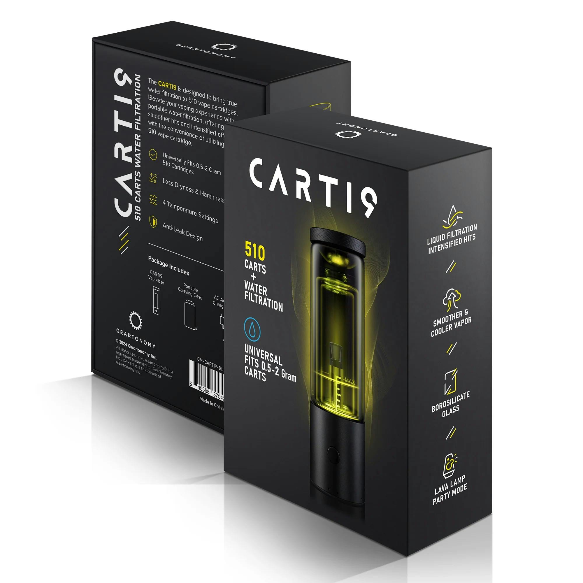 CARTI9 | 510 Carts + Water Filtration | Universal Fits 0.5-2 Gram Cart