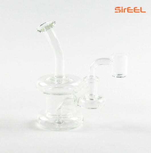6" Bent Neck Clear Hanger Rig with Banger