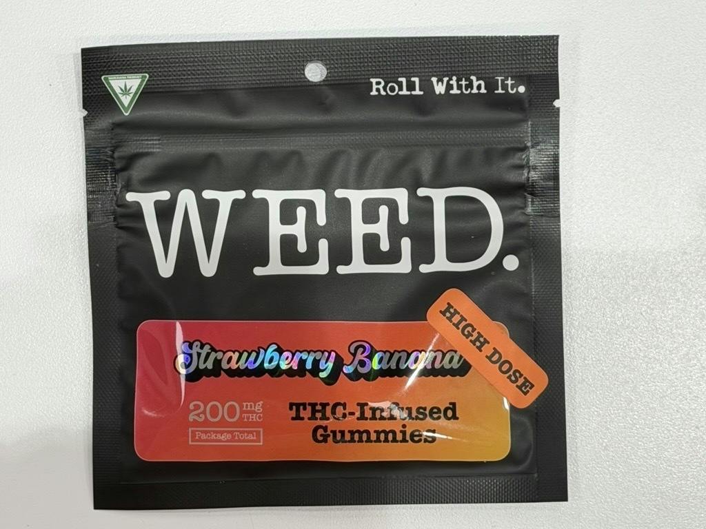 Weed. - Gummies - 200mg High Dose - Strawberry Banana at Cloud Cannabis Cedar Springs Dispensary