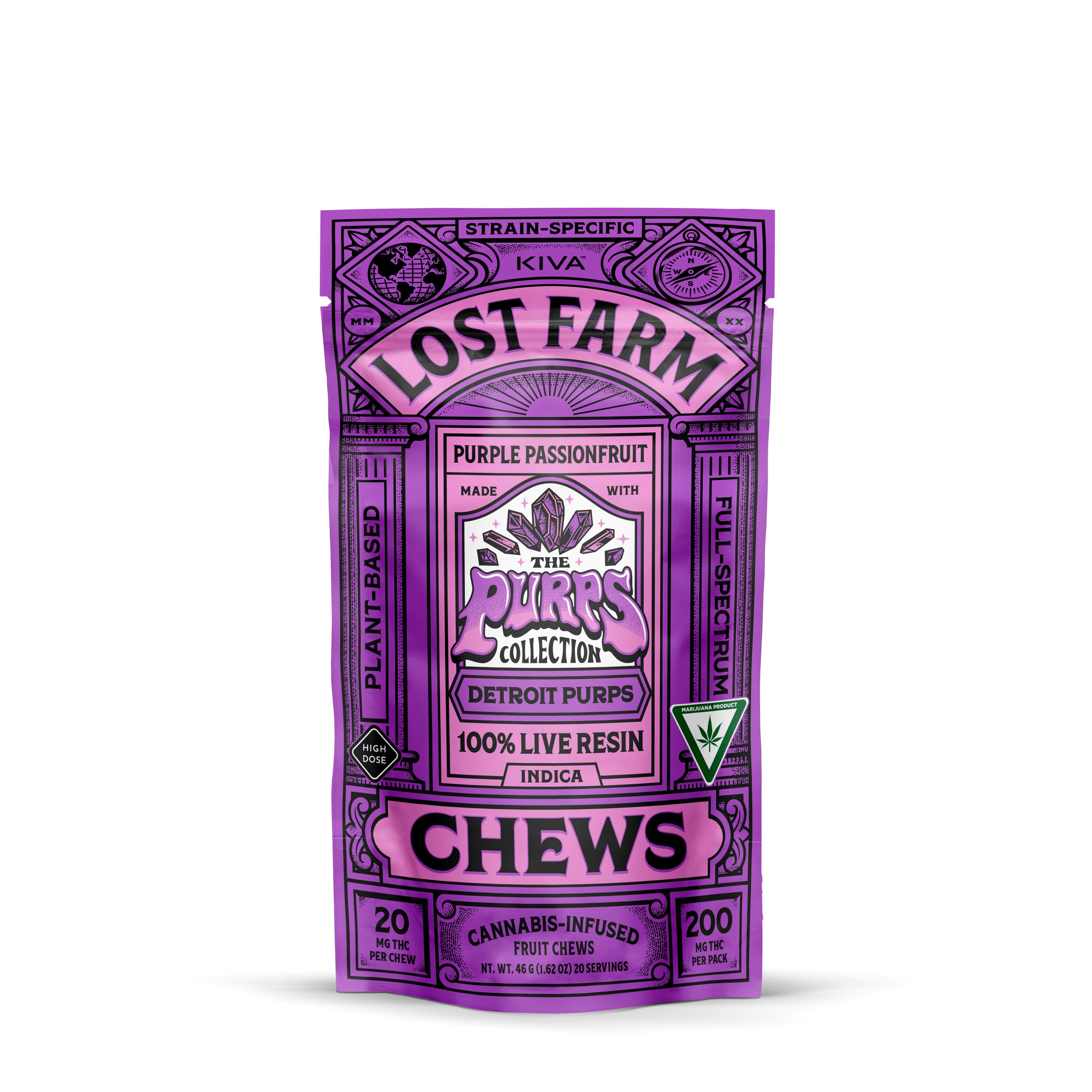 Purple Passionfruit 'Detroit Purps' Chews | 200mg | 10ct | 20mg/ea
