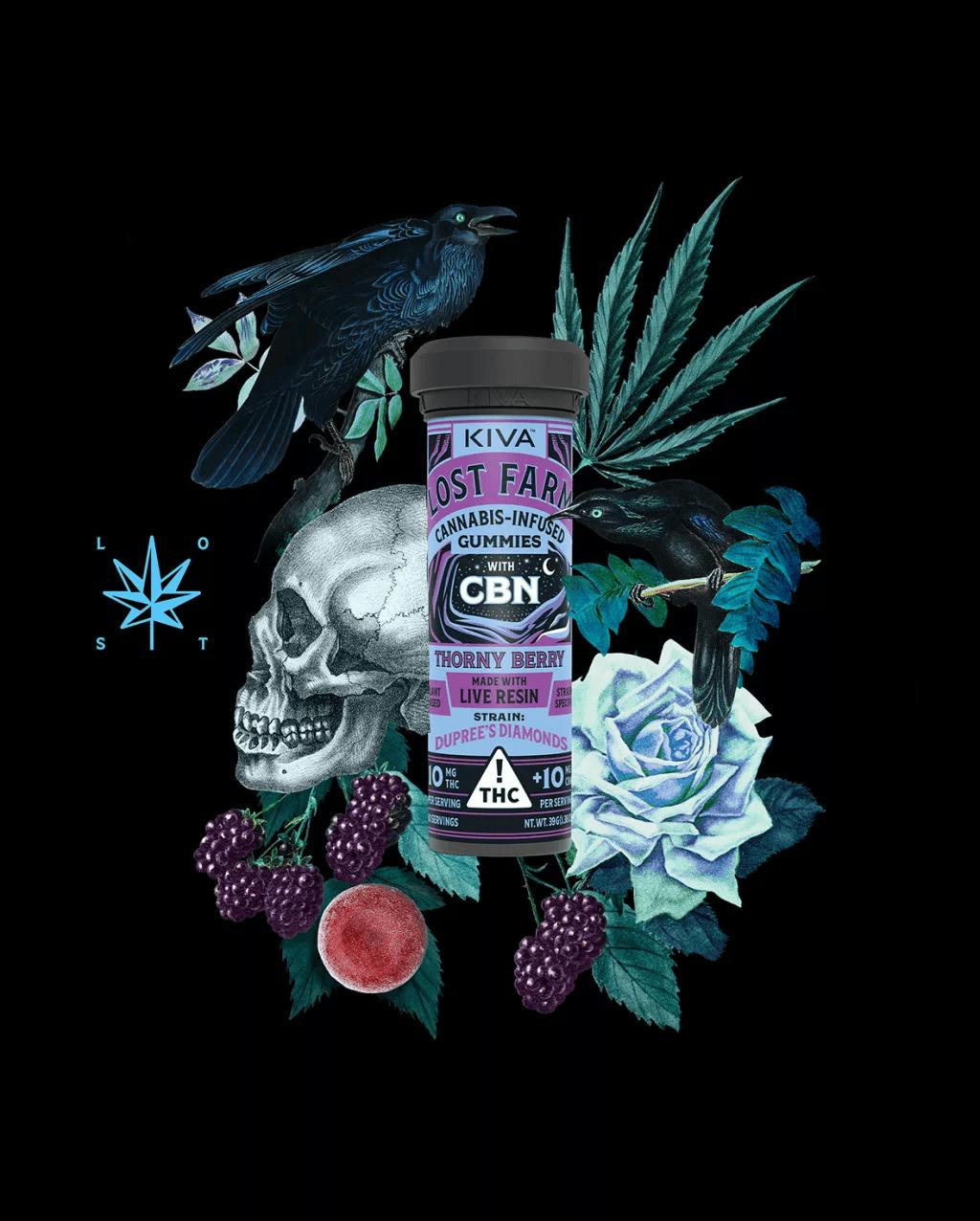 Thornyberry 1:1 THC:CBN Live Resin Indica Gummies 10pk