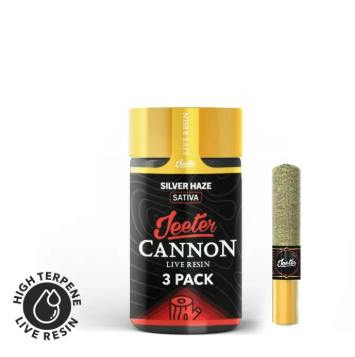 Super Silver Haze Baby Cannon Live Rosin 3pk Prerolls