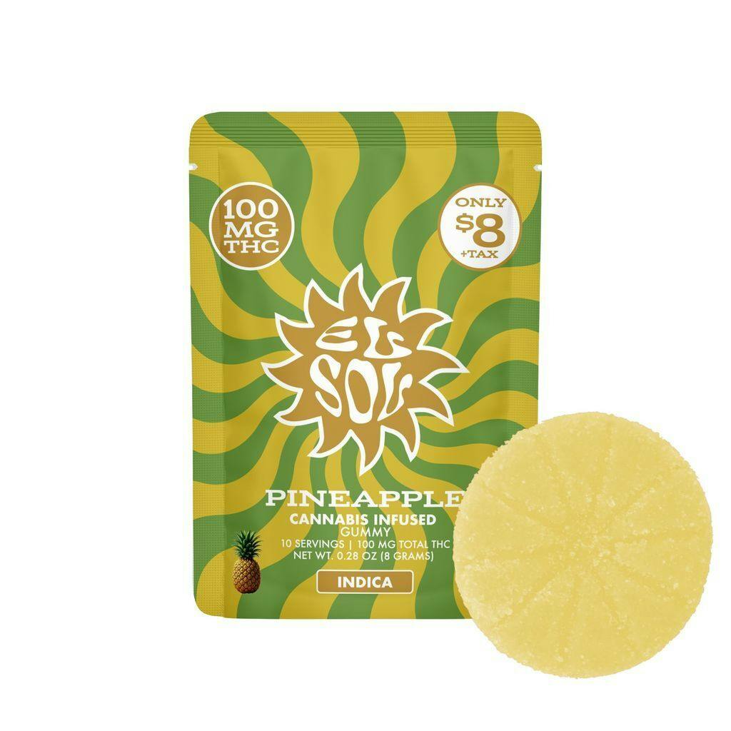 EL SOL PINEAPPLE 🍍 (INFUSED GUMMY) Gummies 100mg