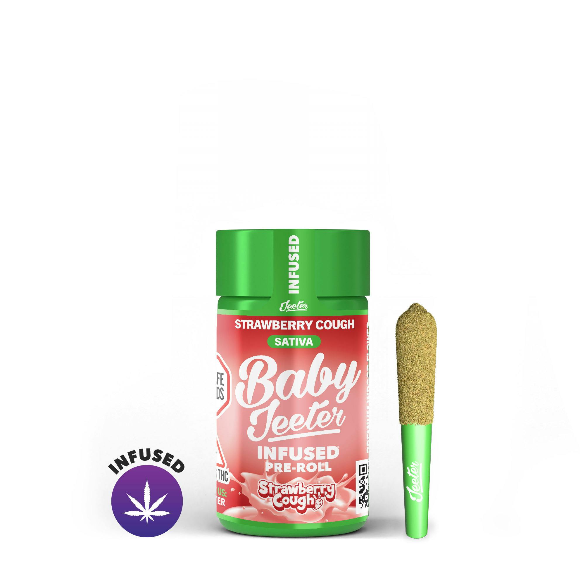 0.5g 5pk Baby Jeeter Infused Preroll - Strawberry Cough (S)