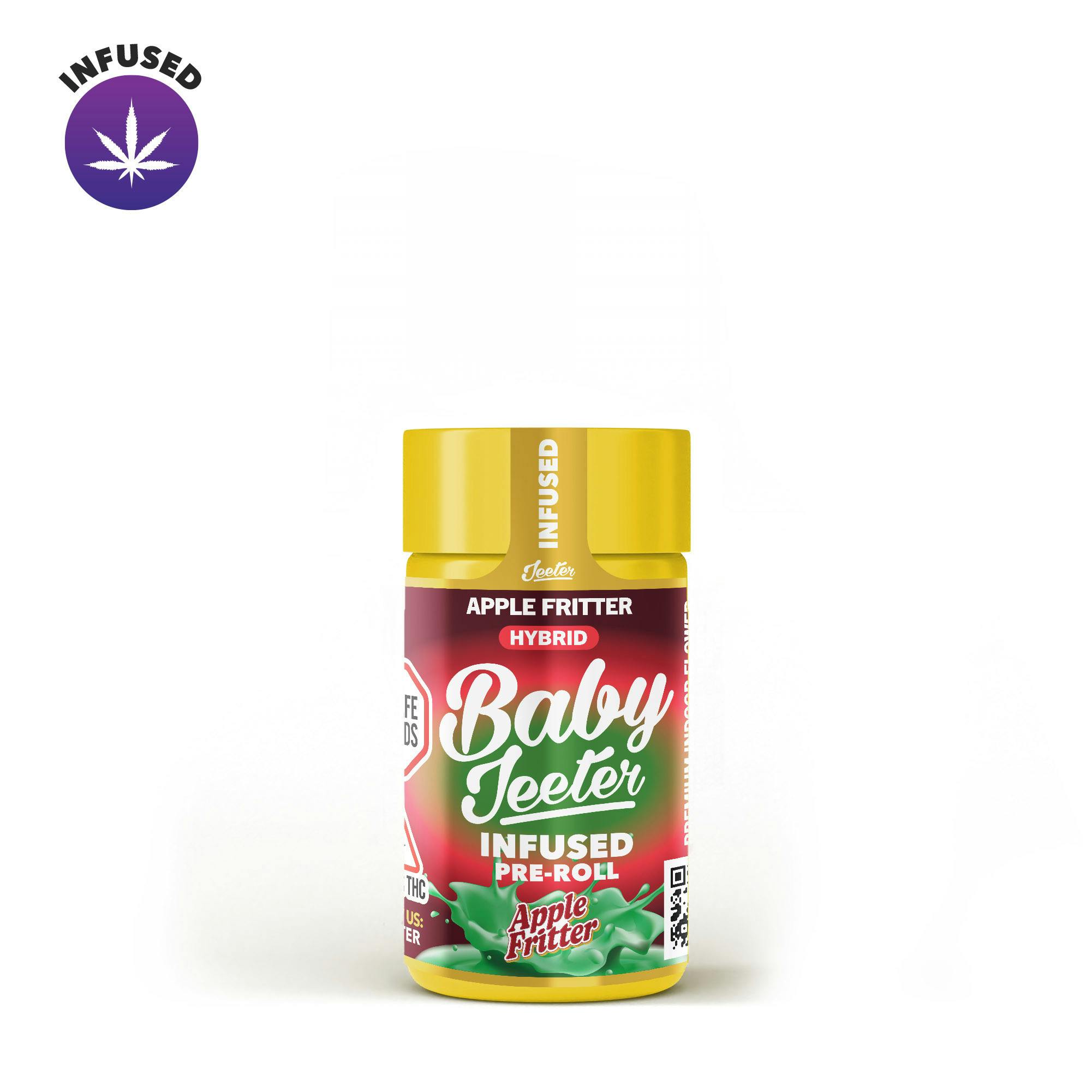 0.5g 5pk Baby Jeeter Infused Preroll - Apple Fritter (H)