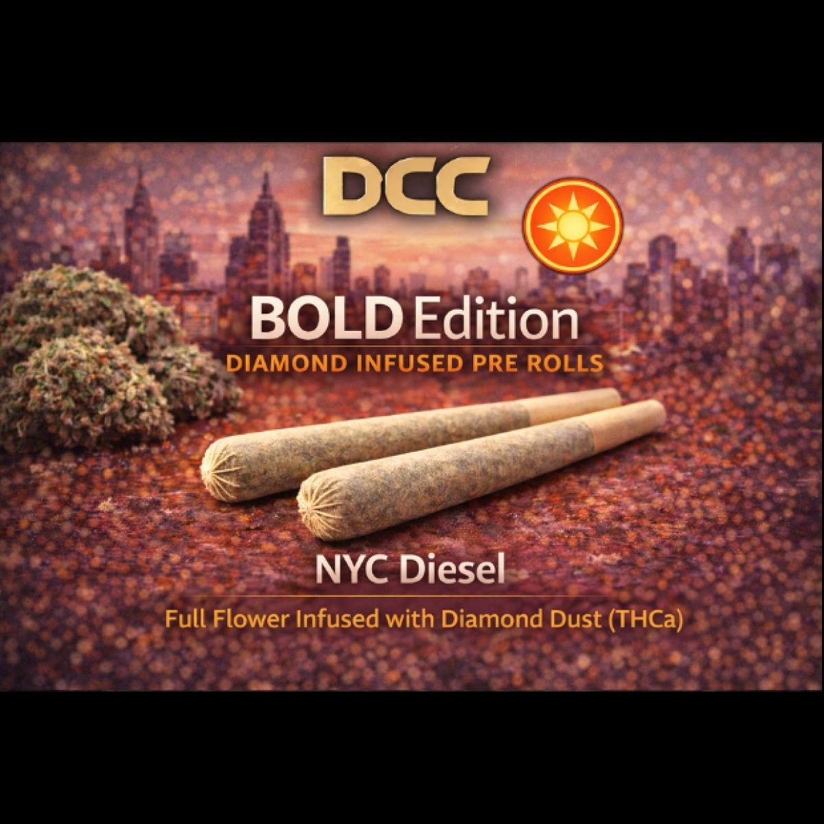 0.5g 2pk DCC Diamond Infused Preroll - NYC Diesel (S)