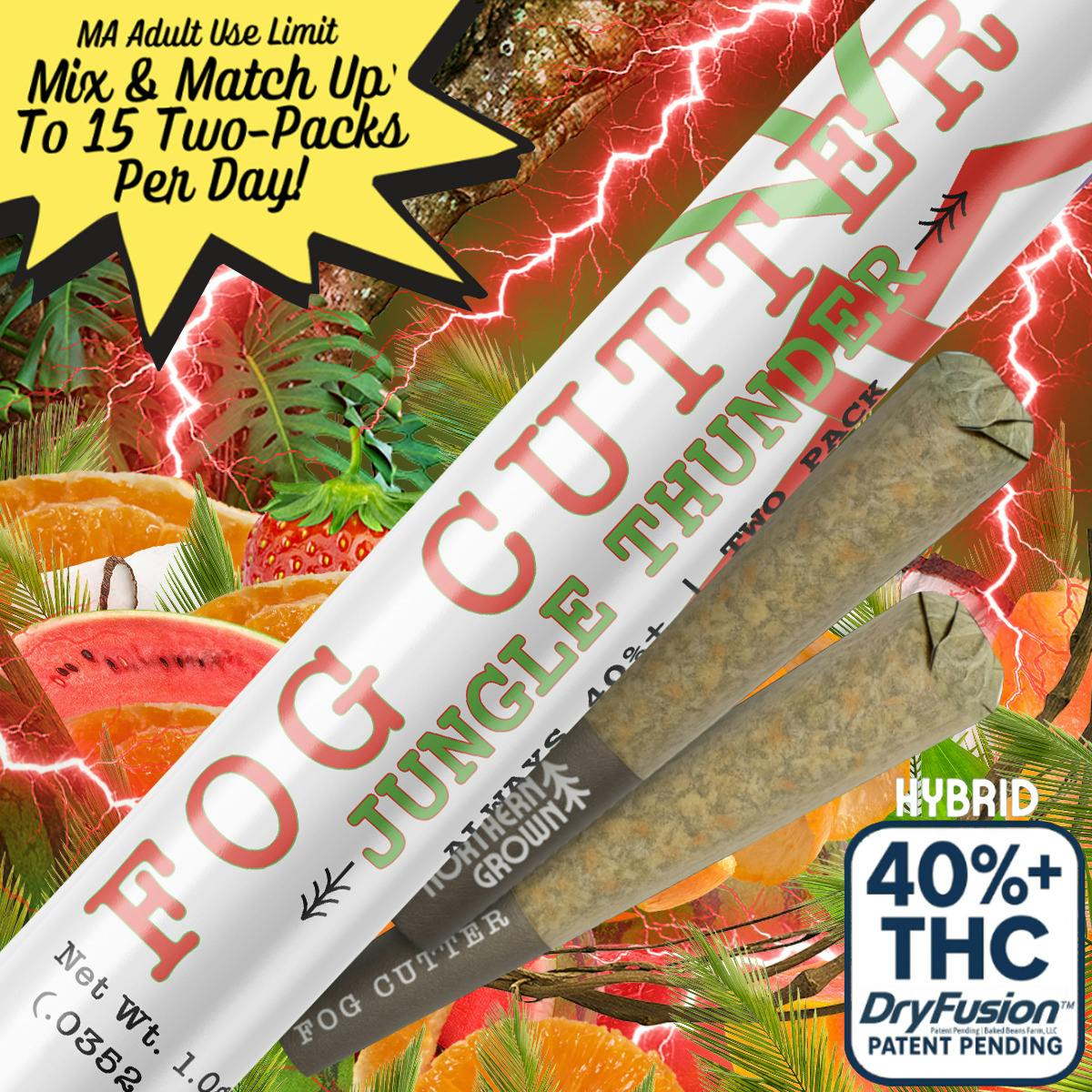 0.5g 2pk Fog Cutter Infused Prerolls - Yellow Kiwi Kush (I/H) at Hidden Wonders Dispensary