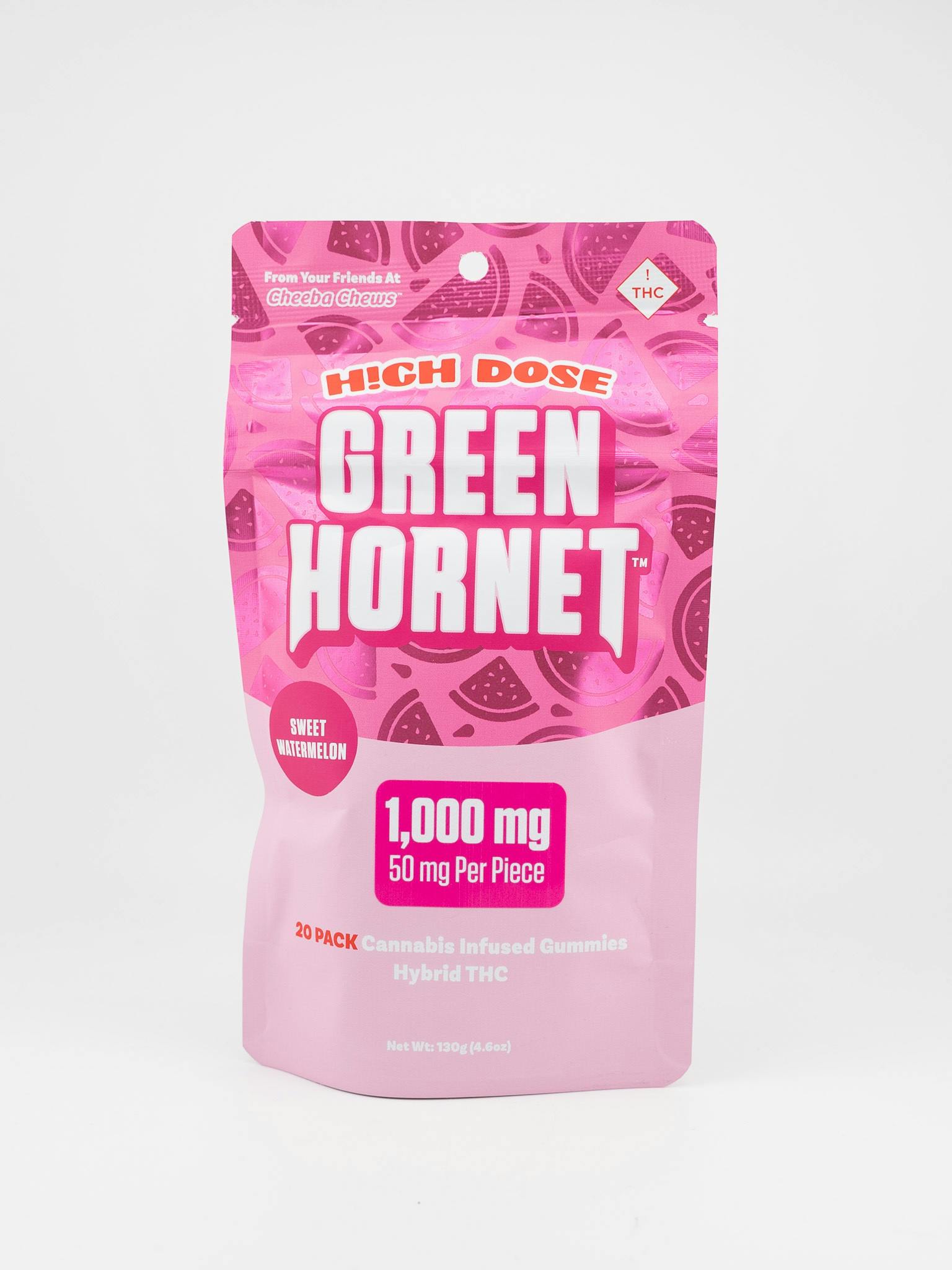 Green Hornet Sweet Watermelon (H) 1000mg Gummies MED ONLY