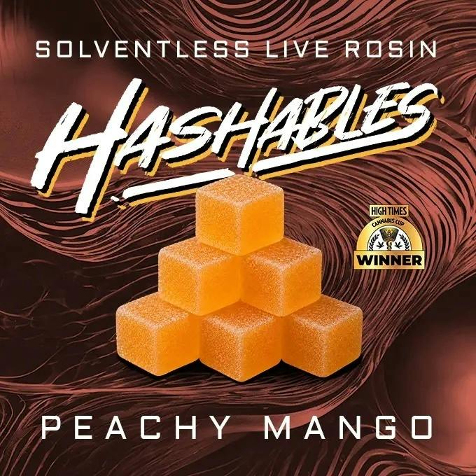 Hashables | Peachy Mango | Live Hash Rosin Gummies | 20pk