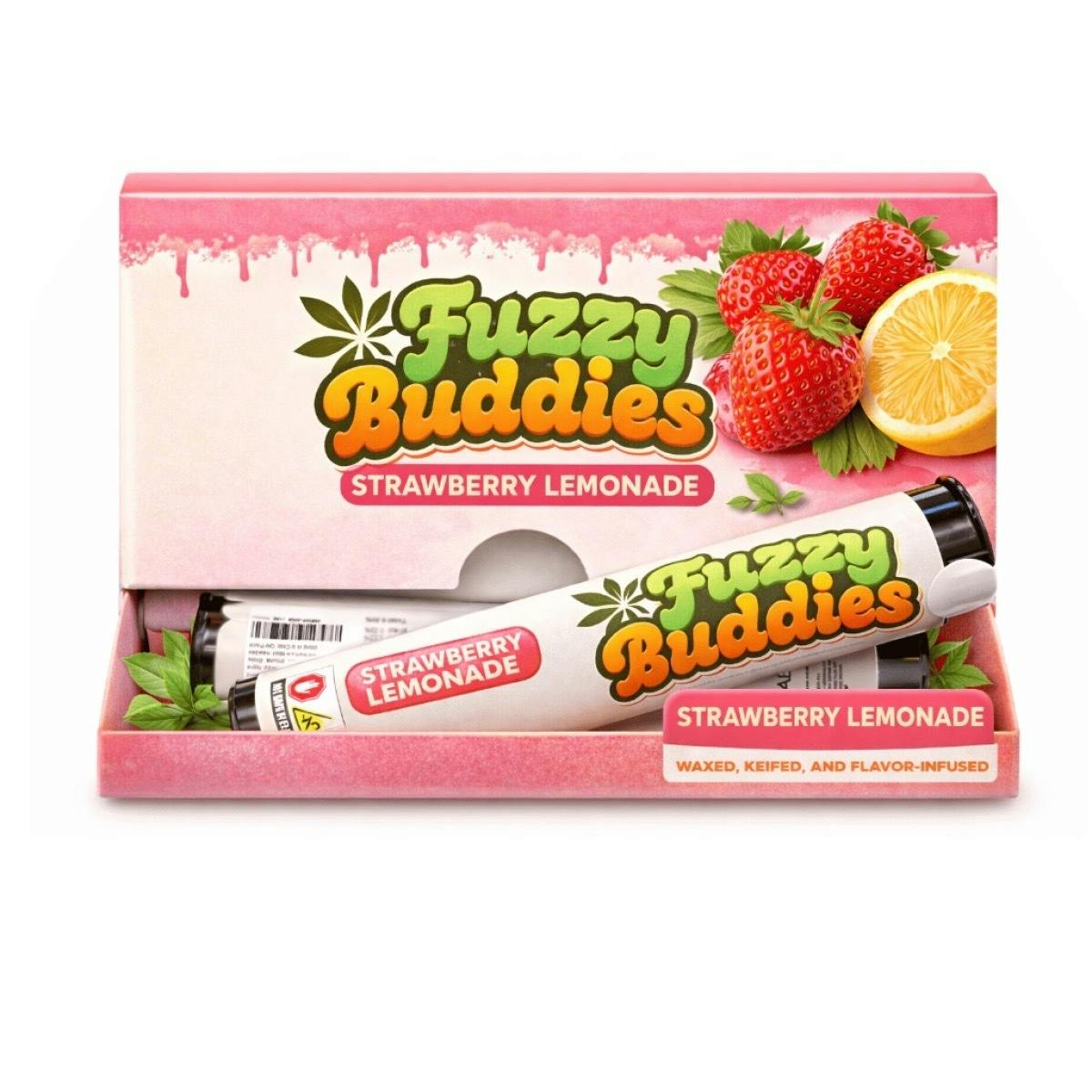 Fuzzy Buddies | Strawberry Lemonade | Wax & Kief 2pk Pre-Rolls