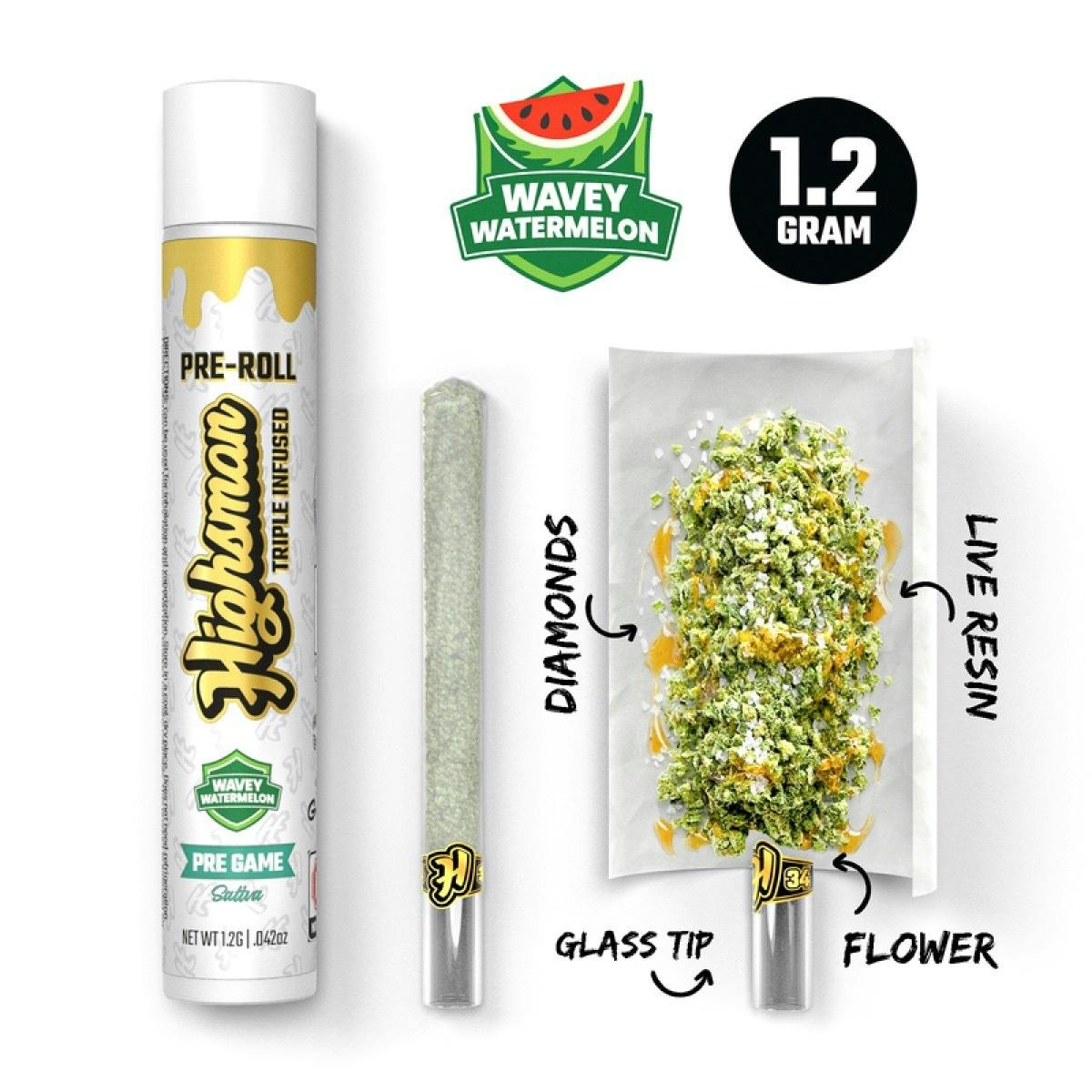 Highsman | Wavey Watermelon | 1.2g Pre-Roll
