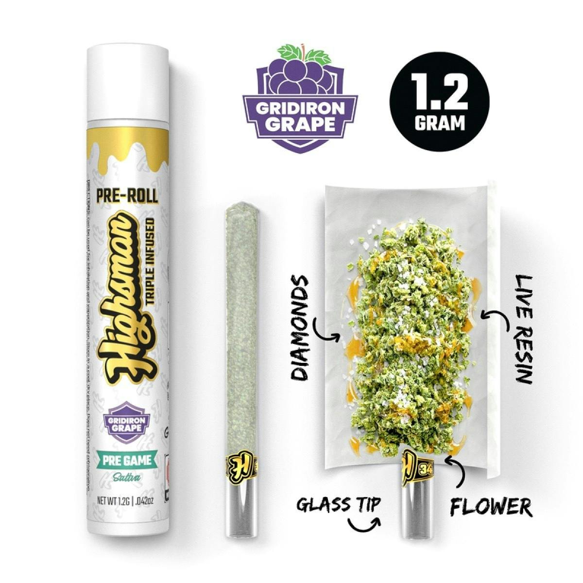 Highsman | Gridiron Grape | (1.2g) Pre-Roll