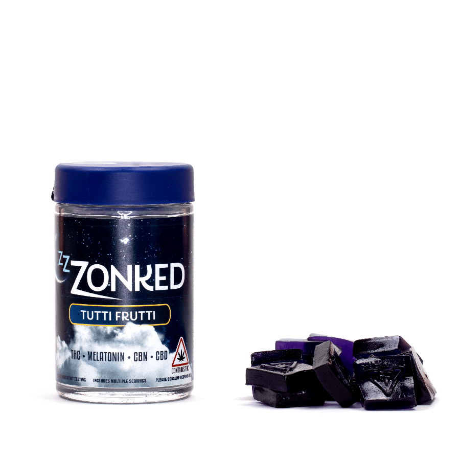 Zzzonked | Tutti Frutti | Gummies | Adult Use | 100mg | 20 Pack.