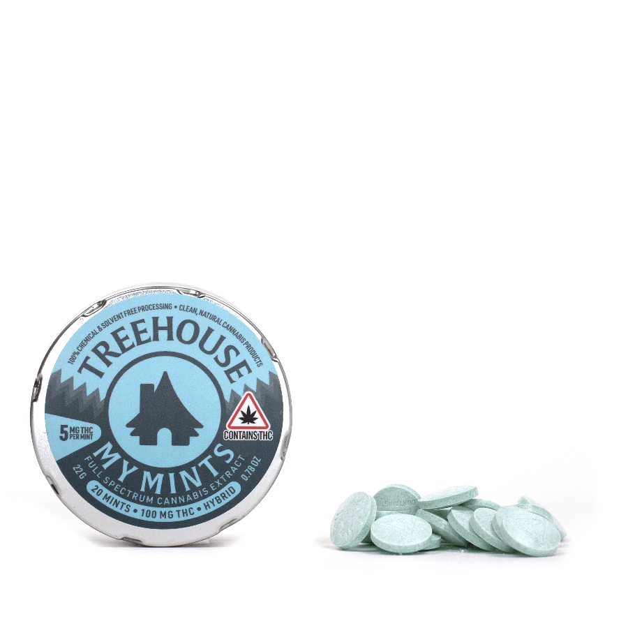 Treehouse | Hybrid | Hash Rosin Mints | Adult Use | 100mg | 20pk.