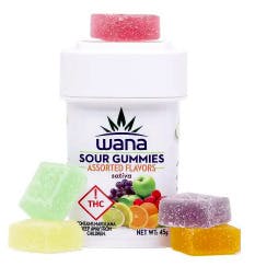 Wana 100mg Gummies (S) ASSORTED SOURS