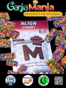 Manja Munchies "Align" Cherry 100mg Candy Coated Gummies