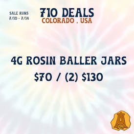 *HAPPY 710: 4g Rosin (SHO) Baller Jars - 4g/$70 - 8g/$130