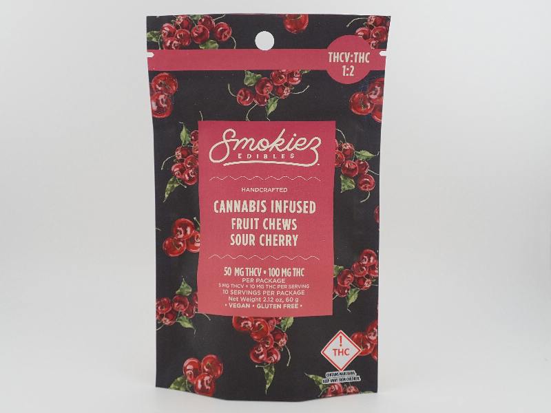 Sour Cherry THCV:THC 1:2 Fruit Chews - 50 mg THCV:100mg THC