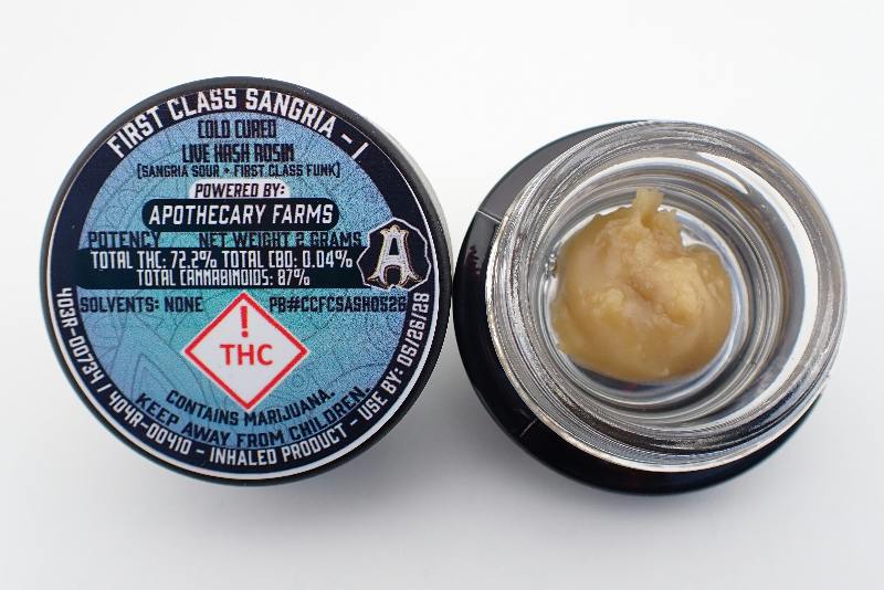 First Class Sangria Live Hash Rosin - I 2G