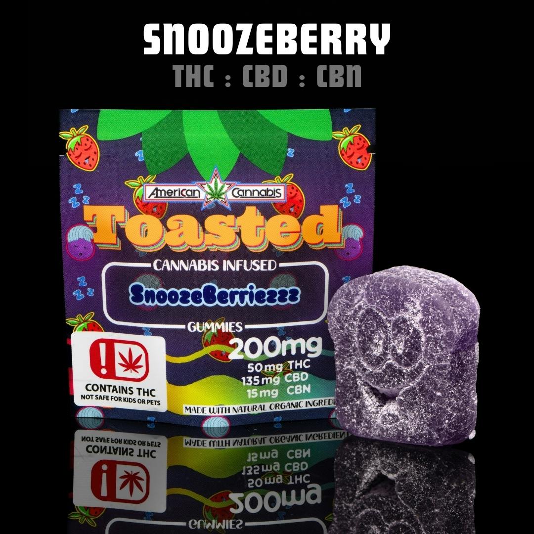 [Edible] ACC Toasted Gummies Snoozeberry Single [Hybrid] at American Cannabis Company