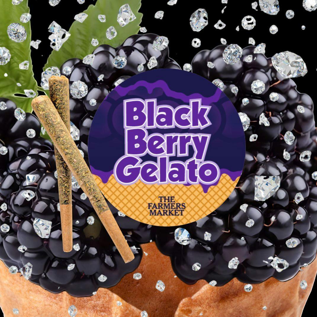 PREROLL | BLACKBERRY GELATO DIAMOND INFUSED | 2PK | 1.5G - 1.5 g