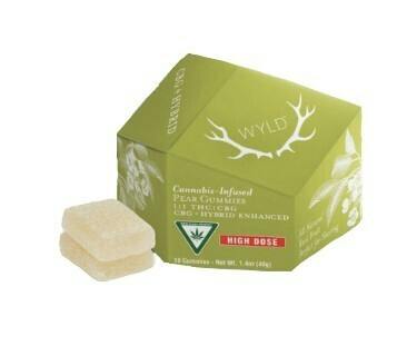 WYLD | 200MG THC : 200MG CBG Gummies | Pear