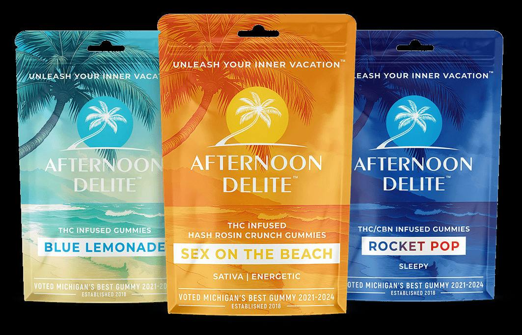 Afternoon Delite | 200MG Hash Rosin Crunch Gummies | Sex on the Beach