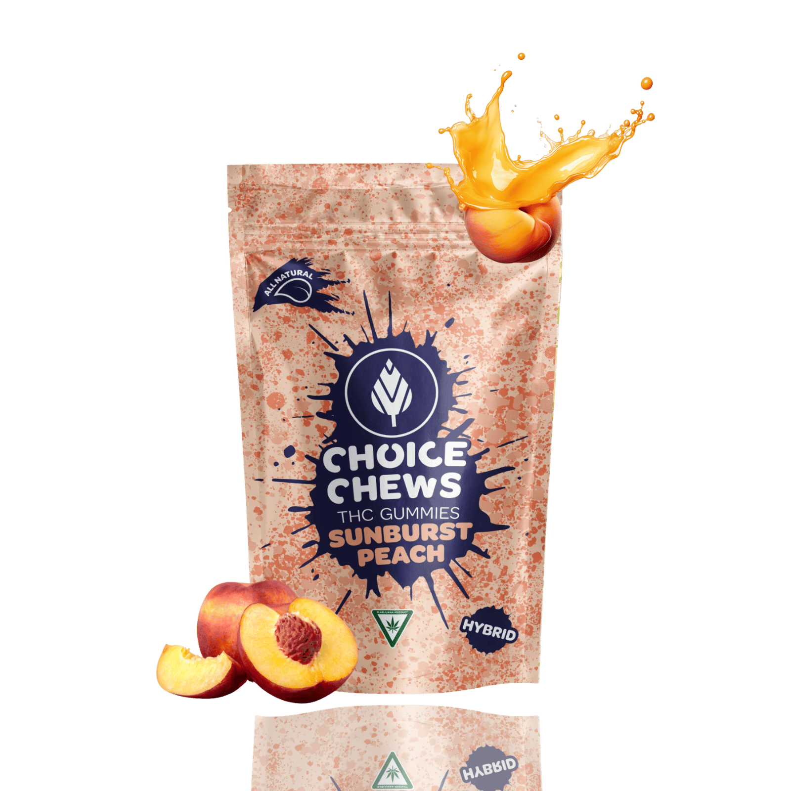 Choice | 200MG Gummies | Sunburst Peach