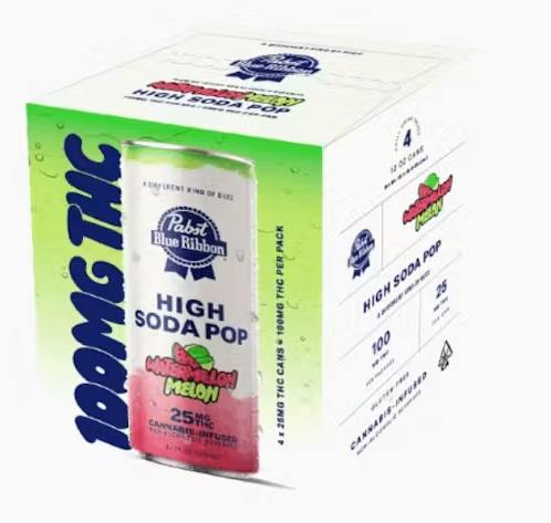 Infused High Soda Watermelon Melon - 25 mg - 4 Pack
