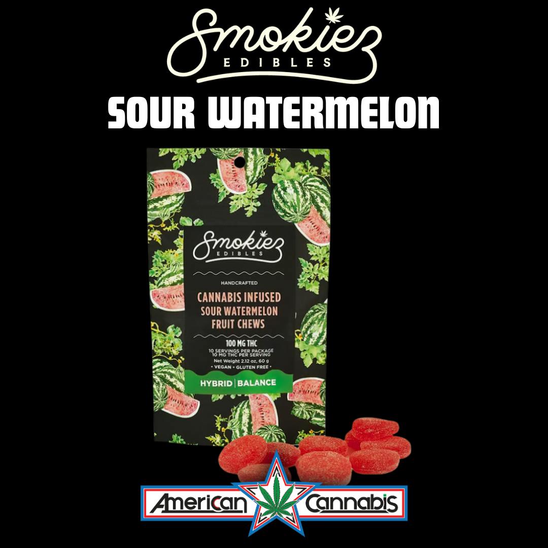 [Edible] Smokiez Edibles Sour Watermelon 100mg [Hybrid]