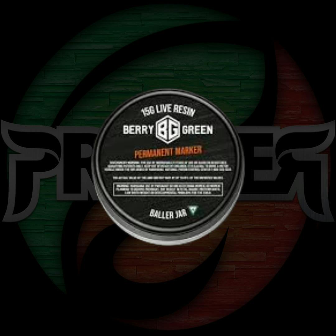 Berry Green Live Resin 15g Permanent Marker