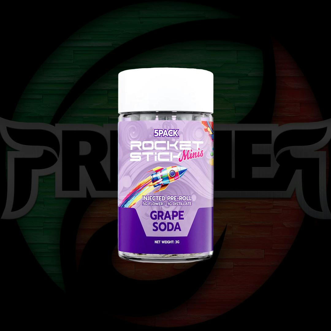 Rocket Sticks Infused 5pk 3g Grape Soda