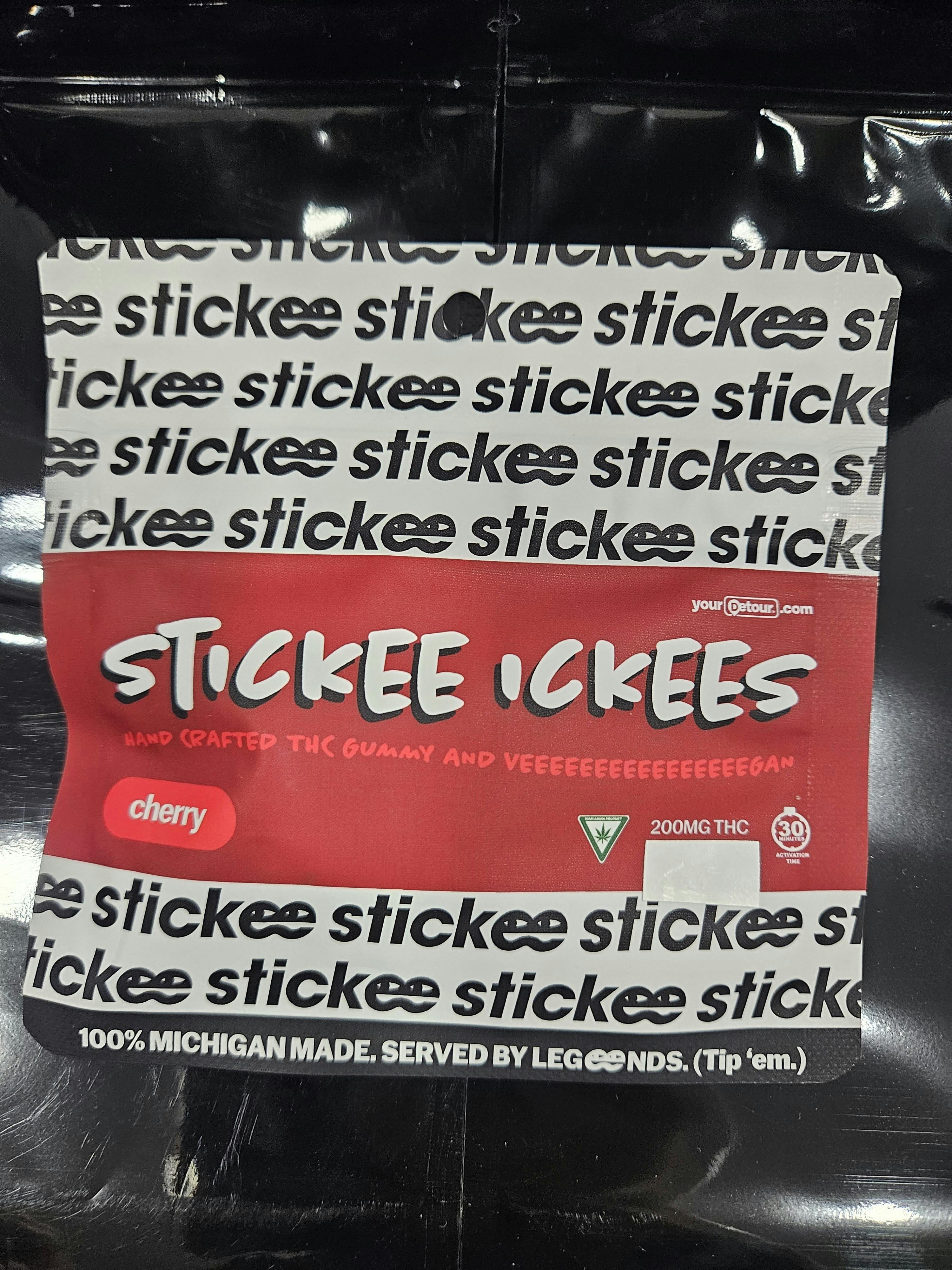 Stickee-Ickees Gummies 200mg Cherry