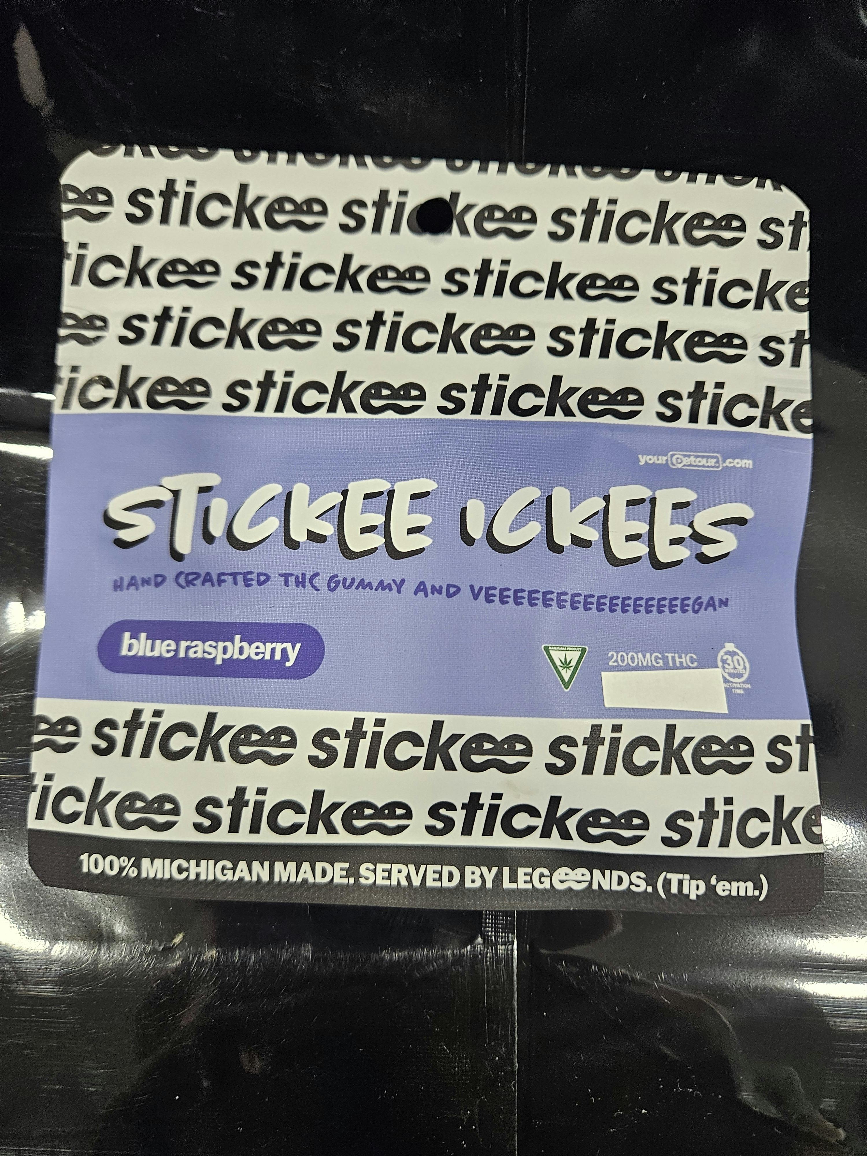 Stickee-Ickees Gummies 200mg Blue Raspberry