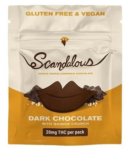 Scandalous | Dark Chocolate with Quinoa Crunch | Mini Bar | [1pk] | (20mg ) at Terrace Cannabis Dispensary - Moline