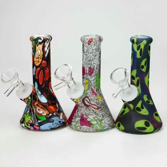 5" Hydrographic Silicone Bong - Assorted