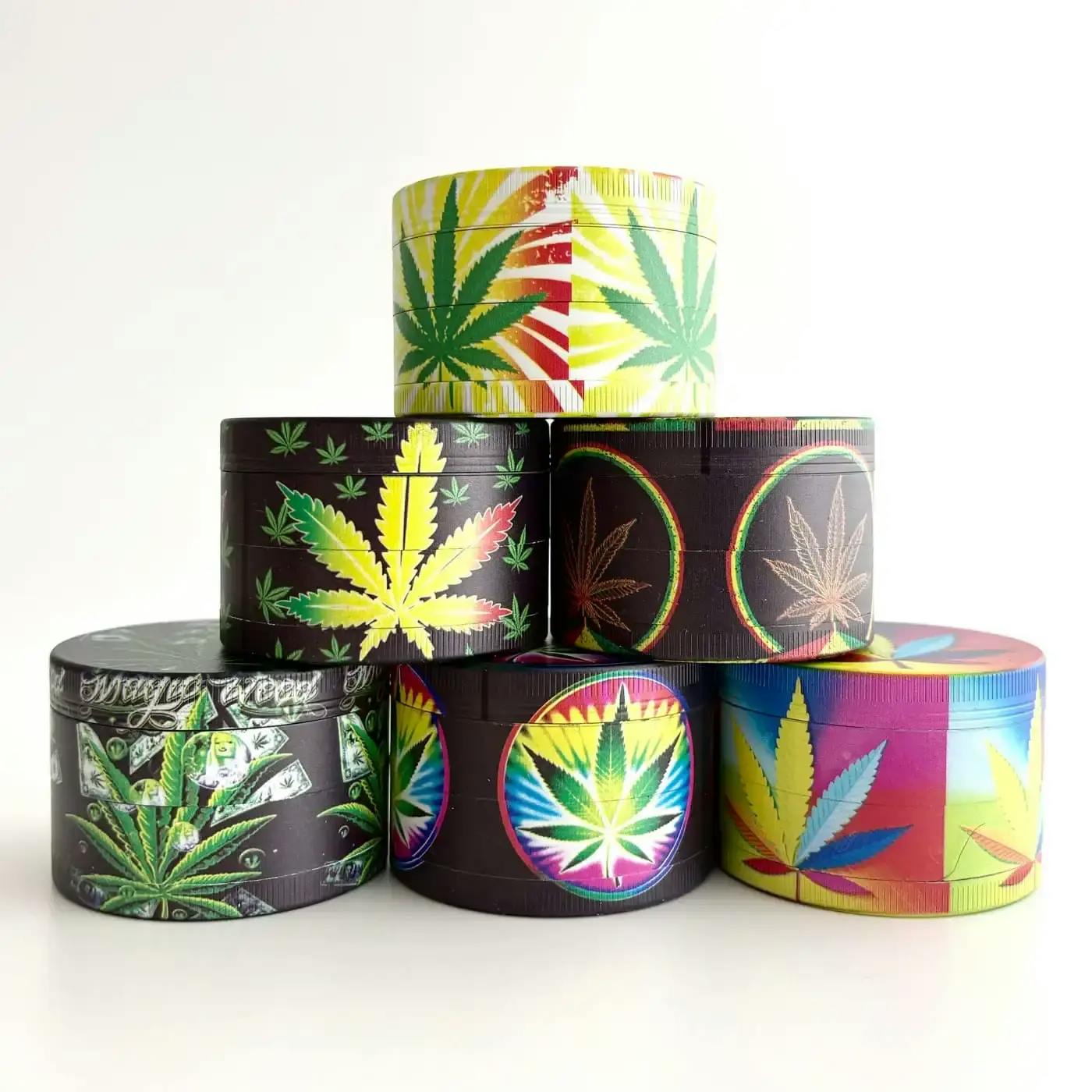 Leaf Design Grinder 4 Parts
