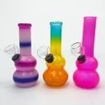5" Assorted Glass Water Bong with Carb Hole