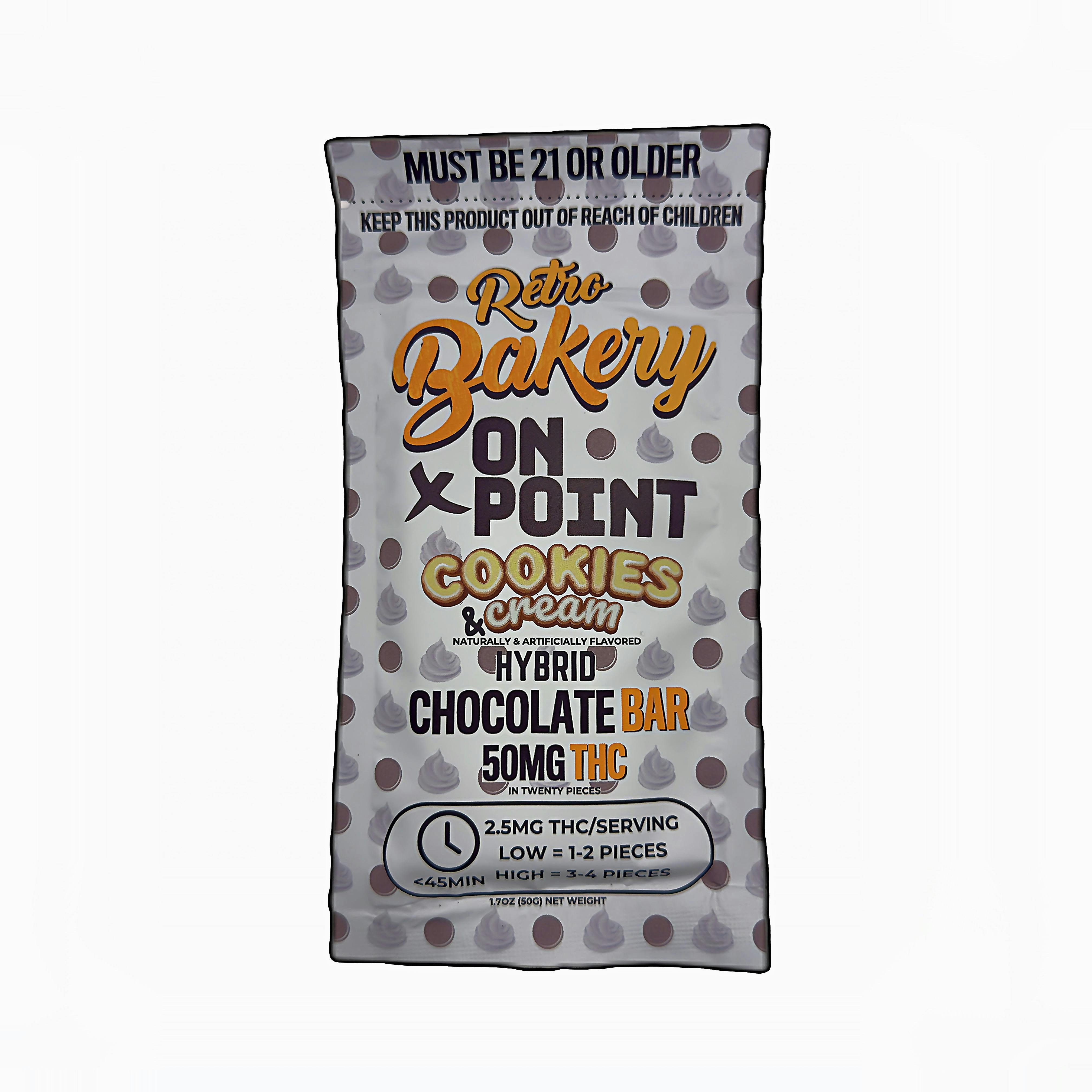 Retro Bakery Chocolate Bar- Cookies & Cream