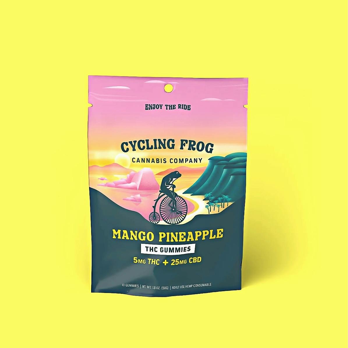Cycling Frog Gummies Mango Pineapple at Lake Superior Dispensary