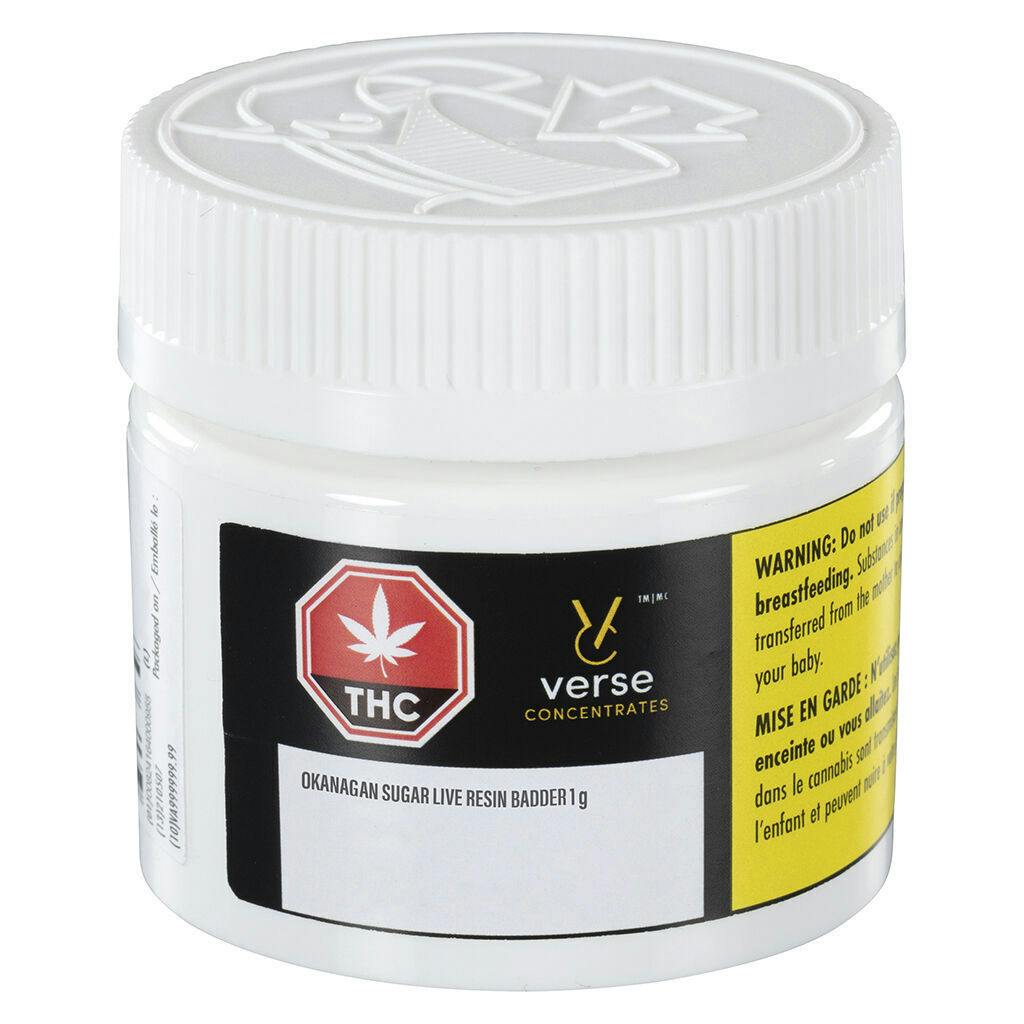 Verse Concentrates - Okanagan Sugar Live Resin Badder - Sativa - 1g
