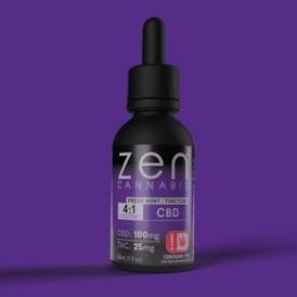 ZEN TINCTURE CBD FRESH MINT 4:1