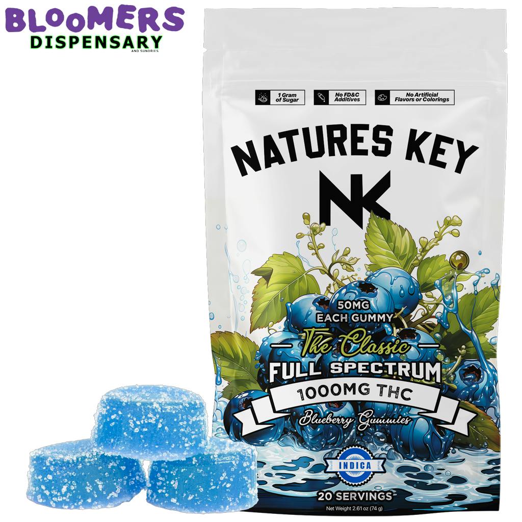 NK GUMMIES BLUEBERRY 1,000MG INDICA