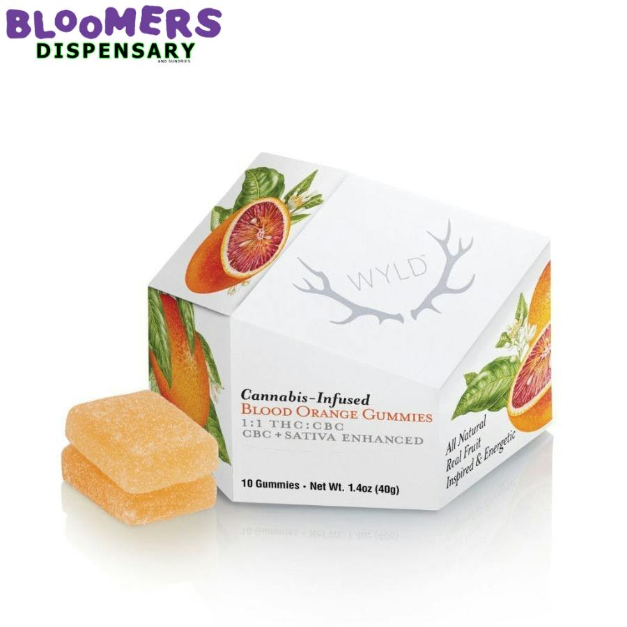 WYLD GUMMY BLOOD ORANGE 1:1 THC/CBC SATIVA 100MG
