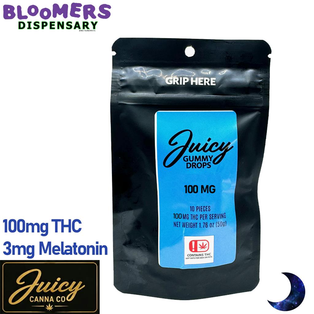 Juicy | Gummy Drops | Watermelon w/3mg Melatonin| 100mg THC