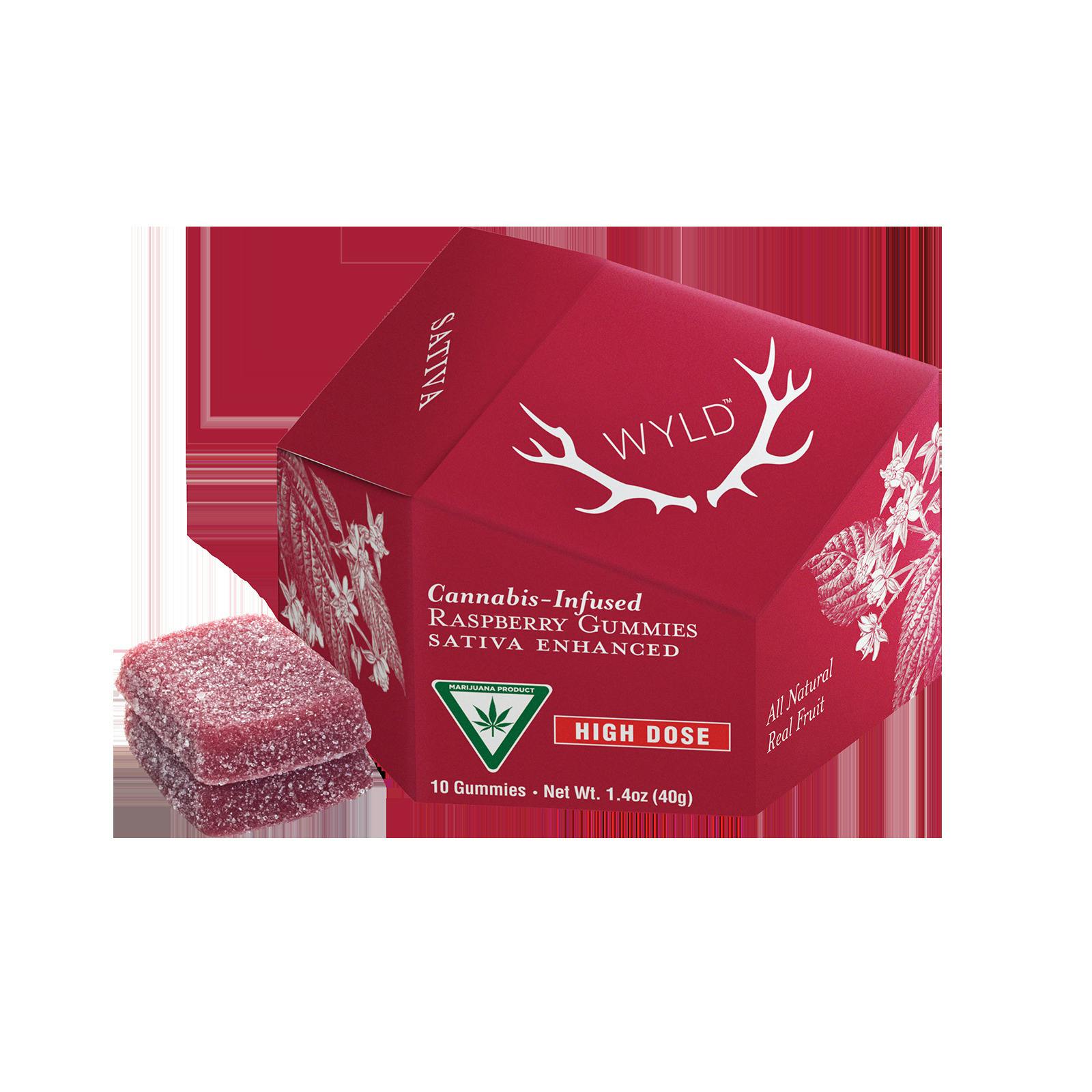 Raspberry High Dose Gummies (20mg Each | 200mg Total)